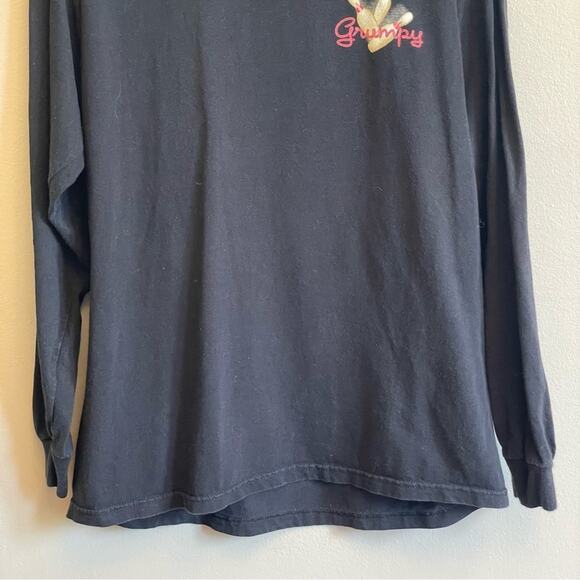 Disney L Vintage 1998-2007 Grumpy Bowling black long sleeve t-shirt Snow White - Picture 8 of 8